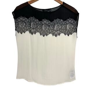 Guess by Marciano Sheer Silk Lace Blouse Size XS